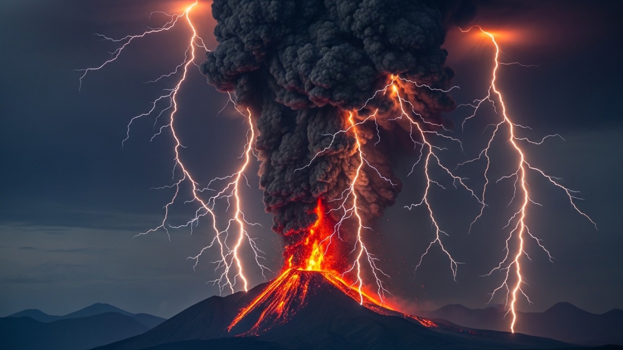 Erupções vulcânicas geram raios espetaculares: a ciência por trás do fenômeno elétrico