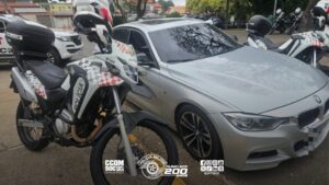 equipes da ROCAM resultou na recuperação de uma BMW com registro criminal . Na q