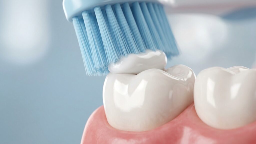Aguardar de vinte a trinta minutos após as refeições permite que a saliva neutralize os ácidos e proteja seu sorriso. – Imagem gerada por IA