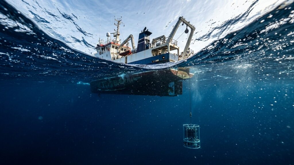 ROV Ægir 6000 inspecionando os destroços do submarino Komsomolets (2019) / NORMAR / Instituto de Pes