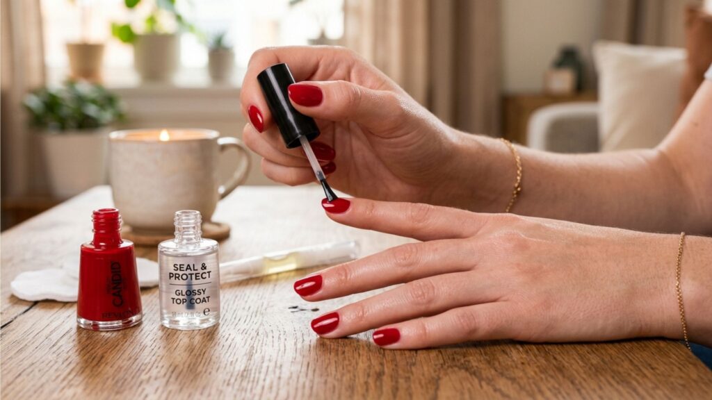 reforçar a estrutura da unha e proteger o esmalte logo após a finalização da man