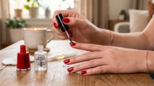 reforçar a estrutura da unha e proteger o esmalte logo após a finalização da man