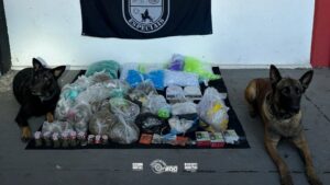tamento característica para detecção de entorpecentes em um ponto da via. Diante