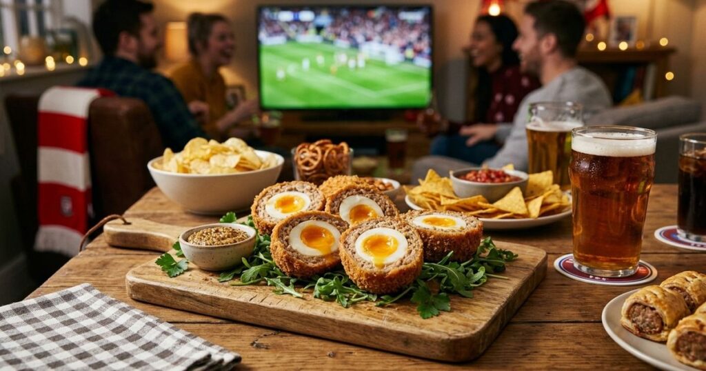 Surpreenda seus convidados com a crocância e o sabor irresistível deste petisco ideal para acompanhar o futebol. – Imagem gerada por IA