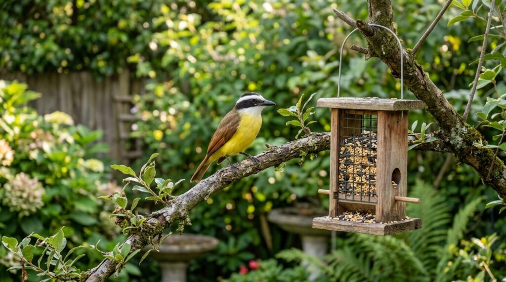 Na natureza, o bem-te-vi utiliza galhos como ponto de observação antes de buscar alimento.
