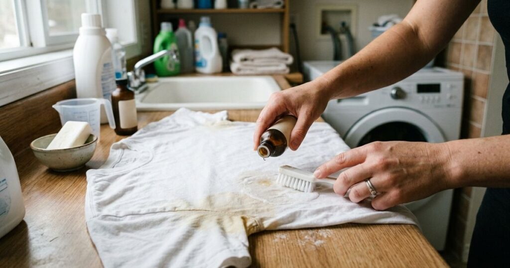 Elimine manchas de suor em peças brancas com água oxigenada sem usar água sanitária