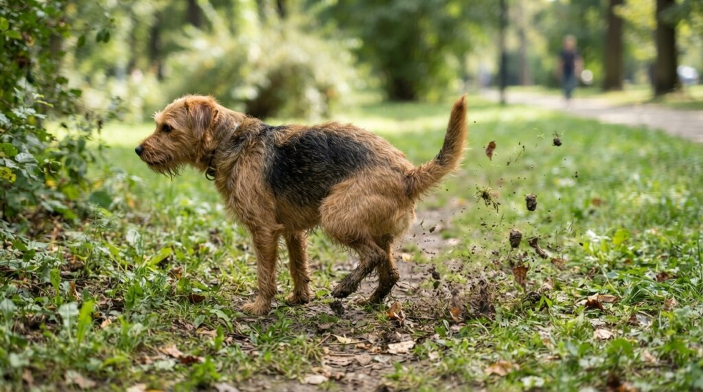 Entenda por que os cachorros raspam o chão após fazerem as necessidades