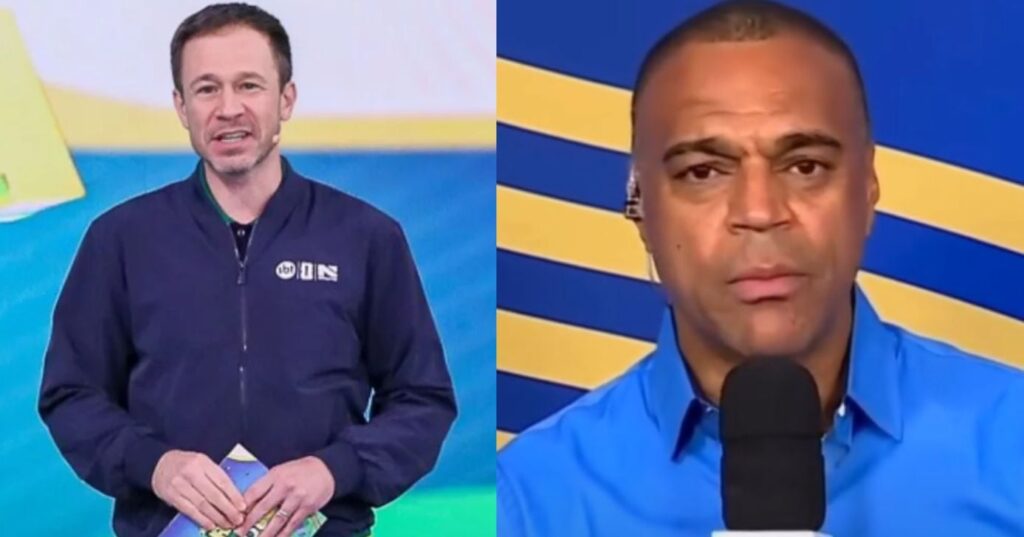 Tiago Leifert repreende Denílson ao vivo durante transmissão esportiva