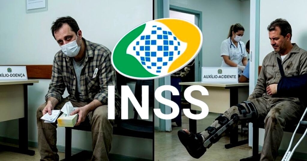 Ilustração de Auxílio-doença/Auxílio acidente do INSS (Foto Reprodução/Montagem/Lennita/GMN/INSS)