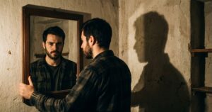 O autoconhecimento e a aceitação da própria sombra são fundamentais para alcançar o equilíbrio duradouro. – Imagem gerada por IA