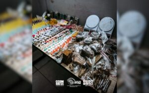 tráfico de drogas durante uma operação conjunta entre equipes da Força Tática do