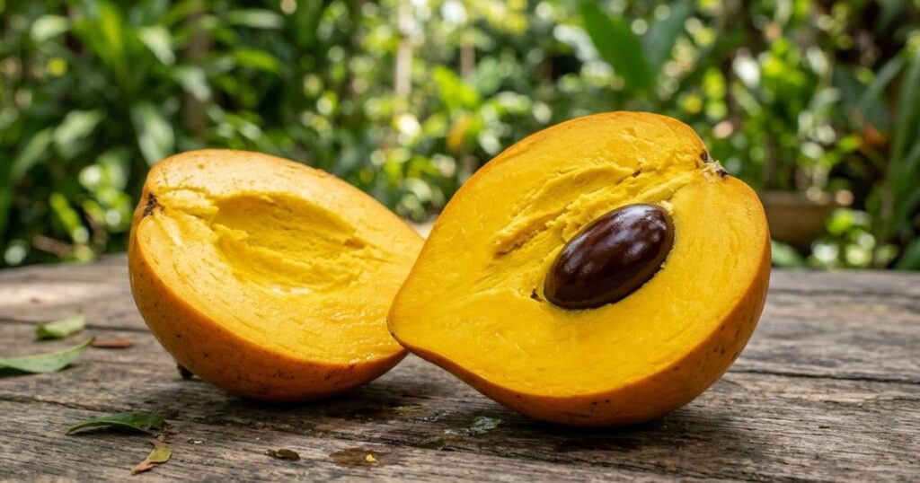 Cultivar canistel no quintal garante frutos nutritivos com textura aveludada e sabor único. – Imagem gerada por IA
