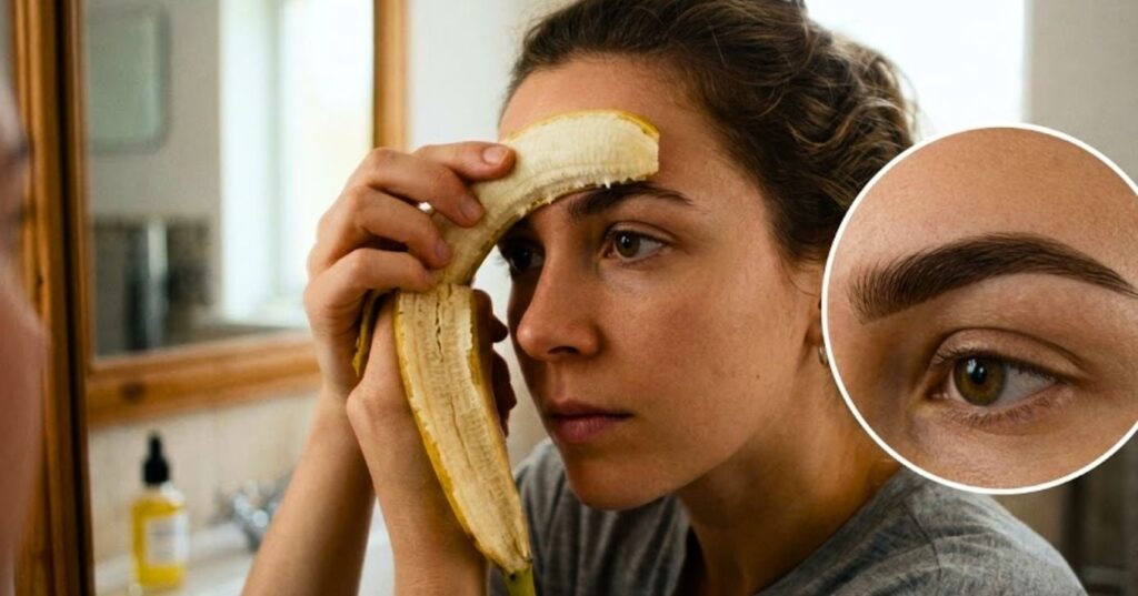 Sobrancelha falhada? Saiba como usar a casca de banana para fortalecer os pelos