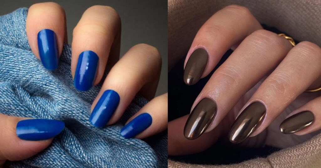 Unhas marrom e azul? Veja 5 combinações com essas cores que são tendência