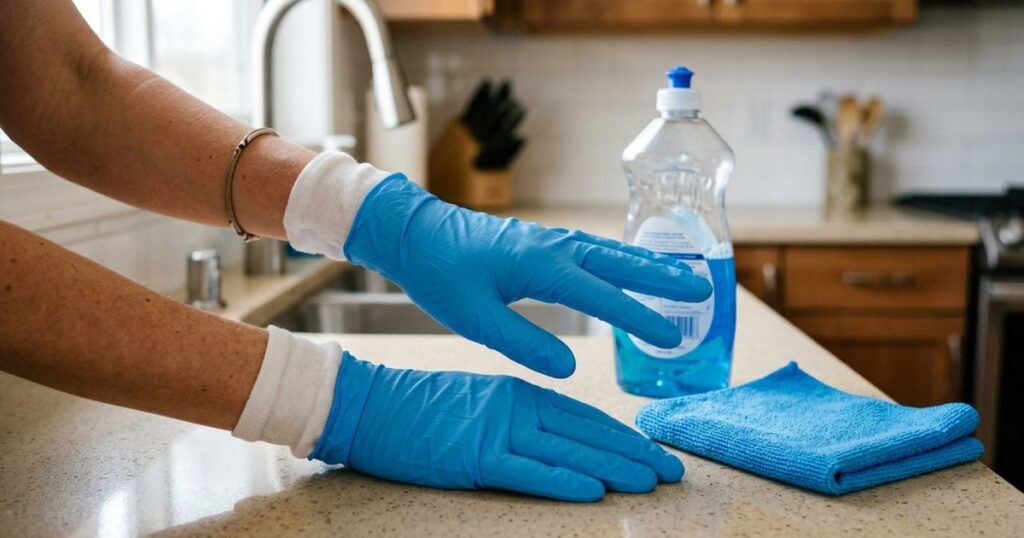 Técnica sueca de proteção para as mãos evita ressecamento durante a limpeza doméstica