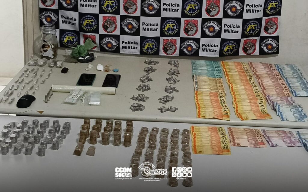 Operação policial desarticula ponto de tráfico de drogas em adega de Marília