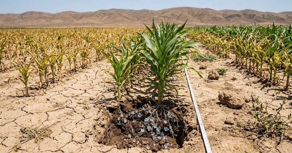 Cientistas criam hidrogel de algas e camarão que retém água para salvar plantações da seca