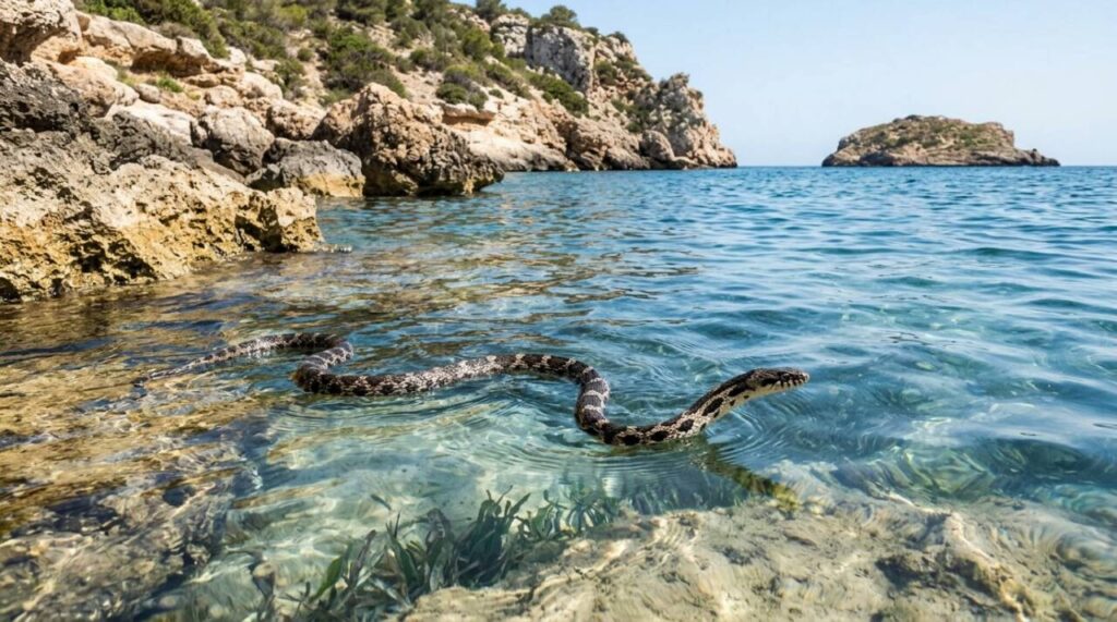 Serpentes-ferradura: invasão aquática em Ibiza ameaça ecossistema e lagartixas nativas