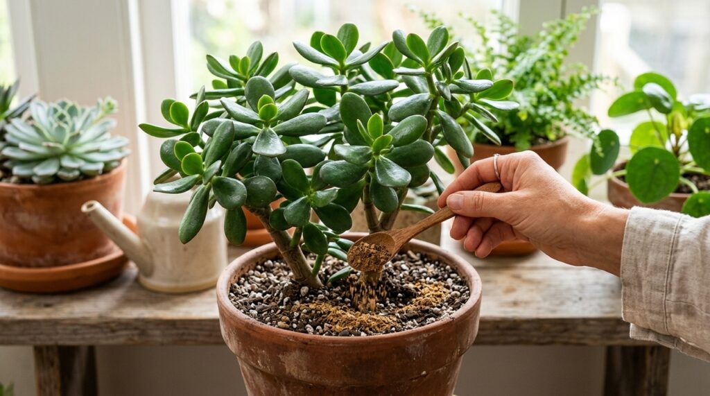 Adubo caseiro com casca de banana fortalece árvore-jade de forma natural