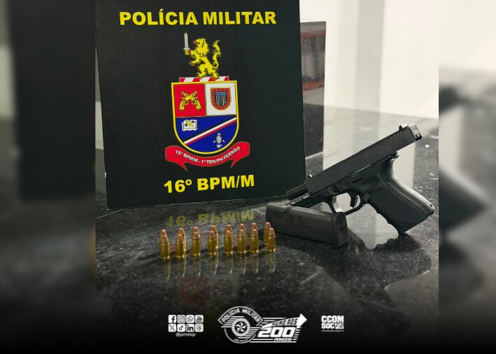 Polícia Militar apreende pistola Glock e prende homem na zona oeste de São Paulo