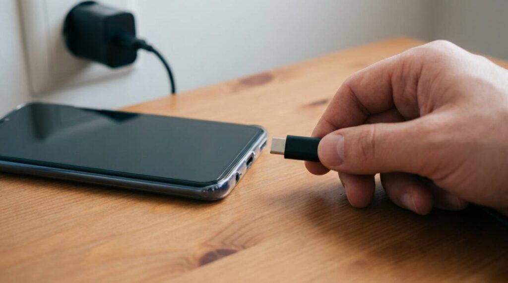 Carregar o celular: existe uma ordem correta para conectar o cabo à tomada?
