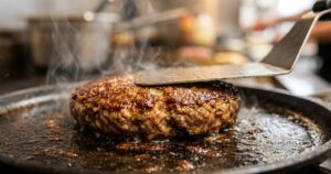 Segredo do hambúrguer perfeito: por que untar a chapa fria antes de grelhar