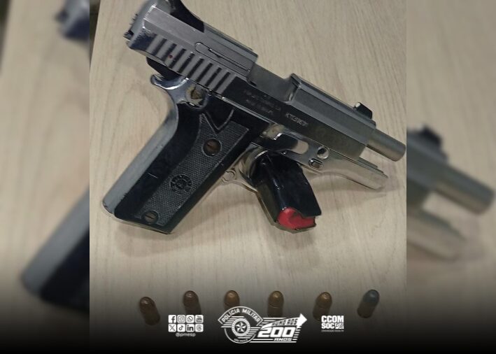 Mirassol: ocorrência de perturbação do sossego culmina em prisão por porte ilegal de arma