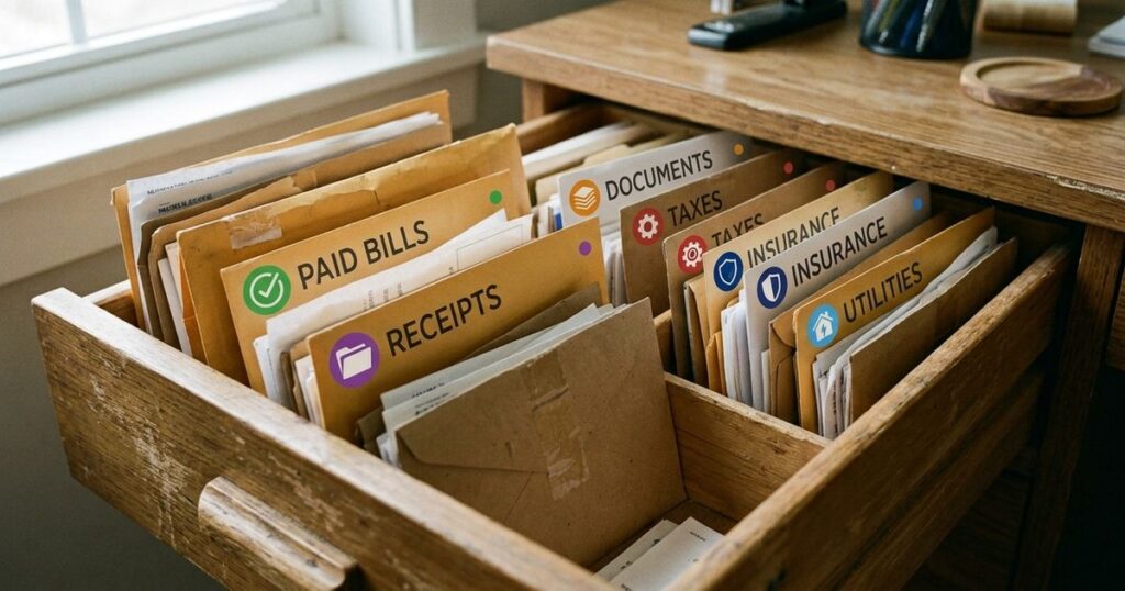 Organização inteligente: envelopes usados viram aliados essenciais para seus documentos