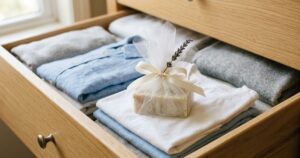 Sabonete no tule: o truque simples para manter roupas perfumadas e organizadas