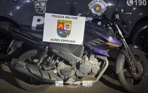 Motocicleta roubada é recuperada pelo BAEP poucas horas após crime em Presidente Prudente