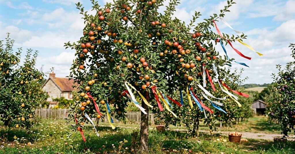 Tiras de tecido no pomar: técnica simples protege colheita contra aves