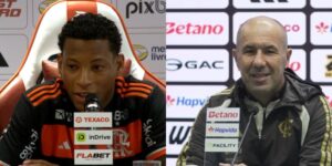 Jardim revela o que acontece com Gonzalo Plata no departamento médico do Flamengo.