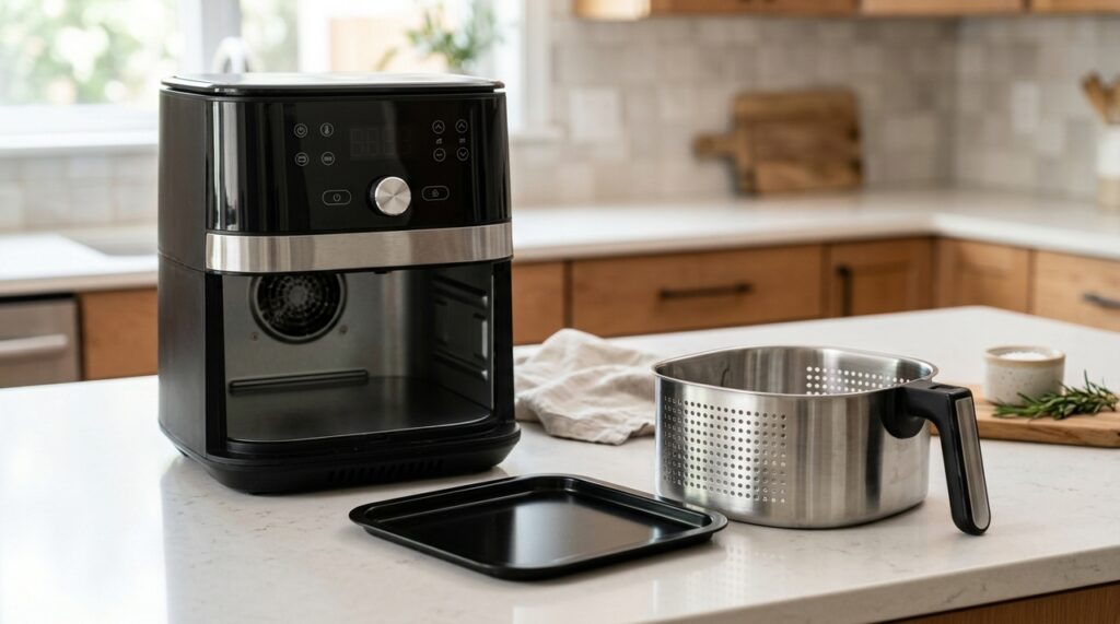 Limpeza da air fryer: o hábito essencial que evita danos e garante segurança