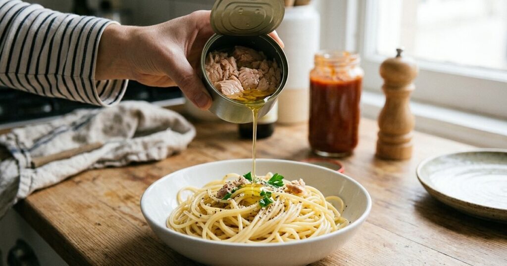 Óleo de atum na lata: descubra se você deve descartar ou consumir o líquido
