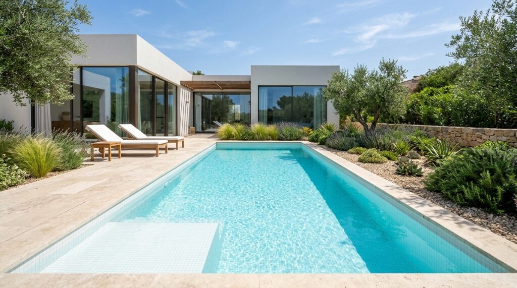 Piscinas brancas: a estética moderna e a importância do tratamento da água para a saúde
