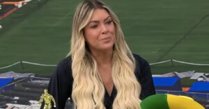 Renata Fan se emociona com ídolo e desabafa sobre drama do Internacional no Jogo Aberto