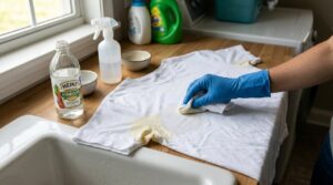 Vinagre branco surge como alternativa eficaz para remover manchas de suor em roupas