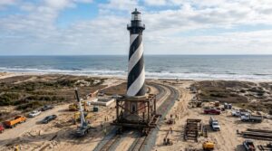 A engenharia que salvou o Farol do Cabo Hatteras: uma mudança de 880 metros