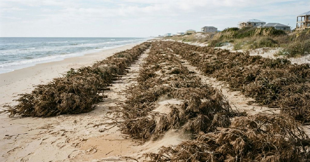 Árvores de Natal descartadas ganham nova vida na restauração de dunas no Alabama