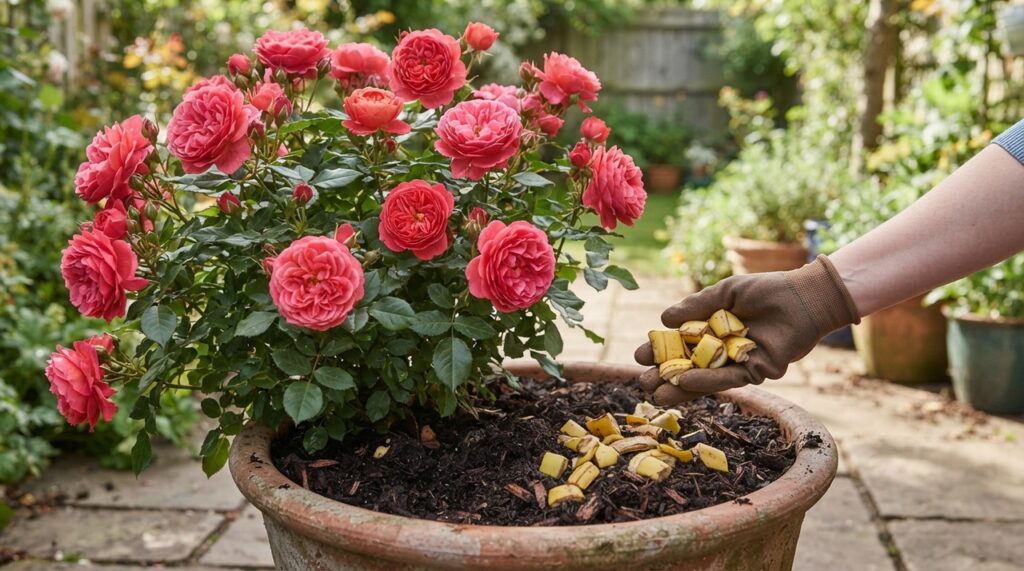 Casca de banana na roseira: desvendando os benefícios e o uso correto na jardinagem