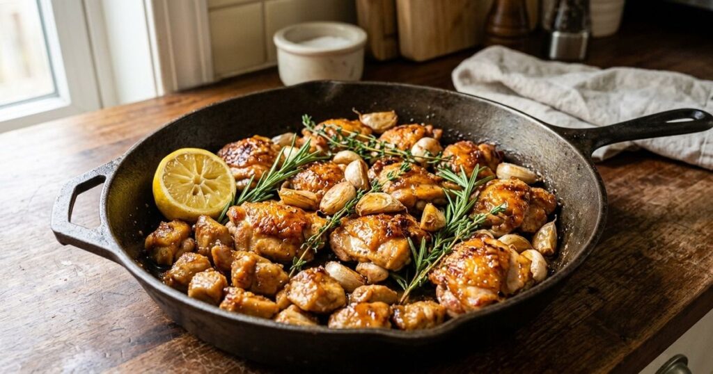 Chef espanhol reinventa o frango ao alho com um toque de soja, limão e alecrim
