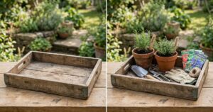 Como transformar uma bandeja antiga em uma estação funcional de jardinagem