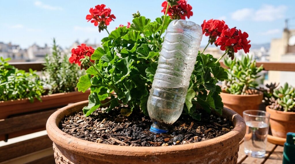 Como usar garrafa PET para manter plantas hidratadas em dias de calor extremo