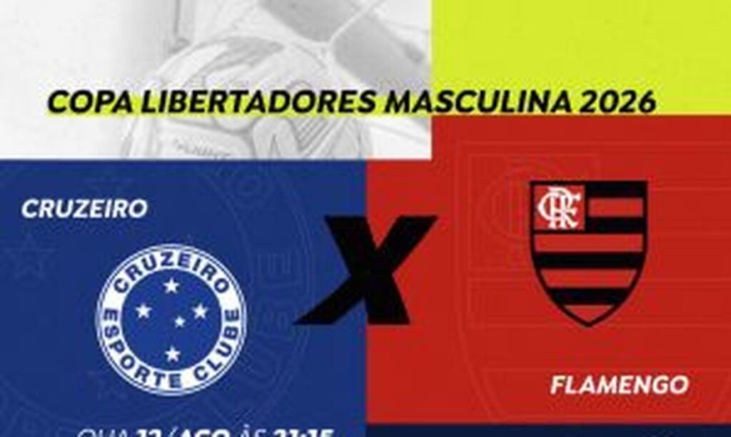 Cruzeiro e Flamengo se enfrentam nas oitavas da Libertadores com transmissão da Rádio Nacional