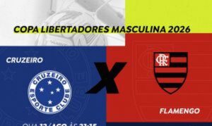 Cruzeiro e Flamengo se enfrentam nas oitavas da Libertadores com transmissão da Rádio Nacional