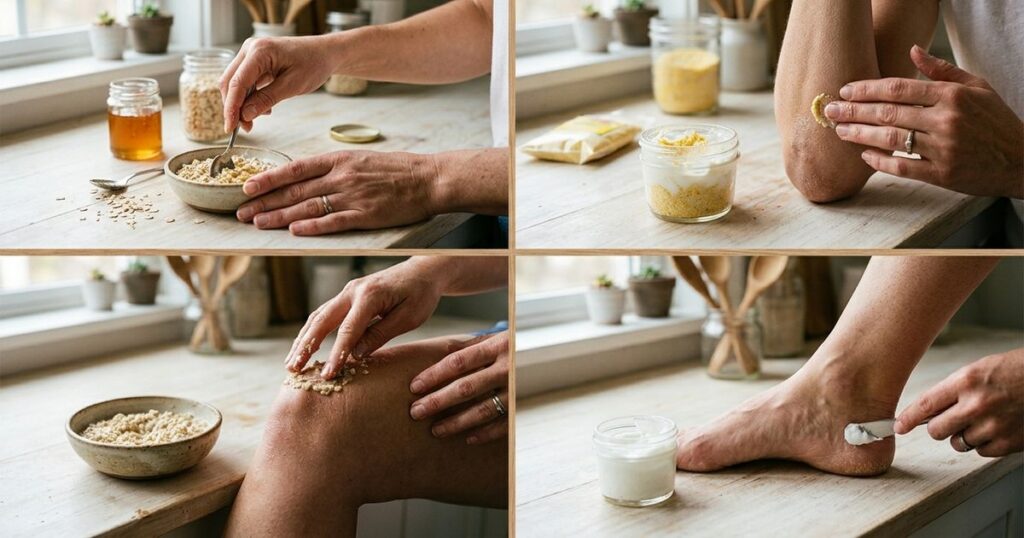Cuidados com a pele: como usar ingredientes da cozinha para suavizar áreas ressecadas
