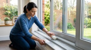 Deslize suave: como a cera de vela revitaliza trilhos de janelas de correr