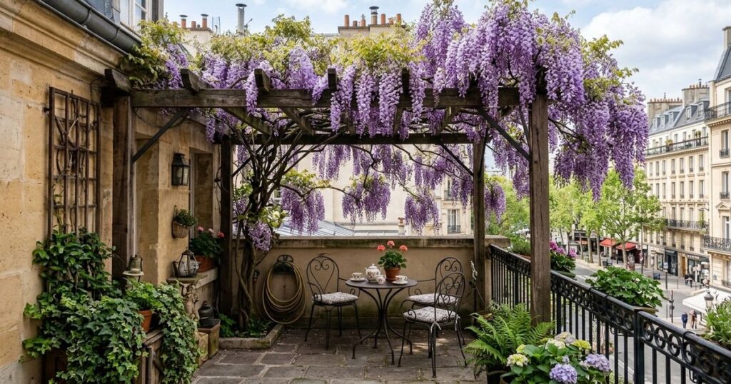 Glicínia: a trepadeira dos jardins ingleses que encanta e resiste em pérgolas urbanas