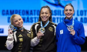 Lorrane Oliveira e Caio Souza sobem ao topo do pódio no Brasileiro de Ginástica em Brasília