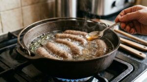 O segredo do vinagre para cozinhar linguiças sem romper a tripa